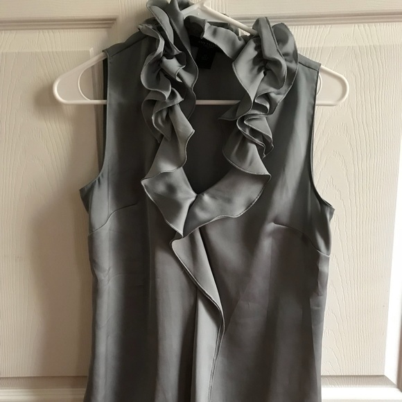 Ann Taylor Tops - Ann Taylor ruffle neck sleeveless blouse